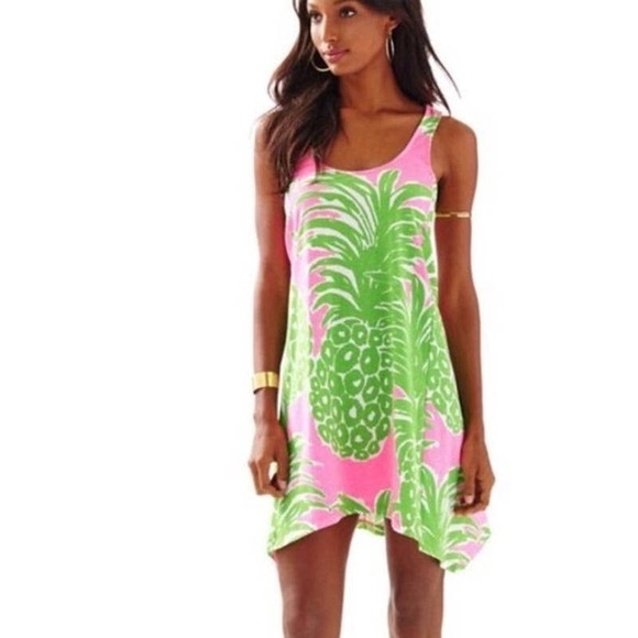 Lilly Pulitzer Dresses & Skirts - Womens Size Small Lilly Pulitzer Pima Monterey Asymmetric Tank Dress in Flamenco